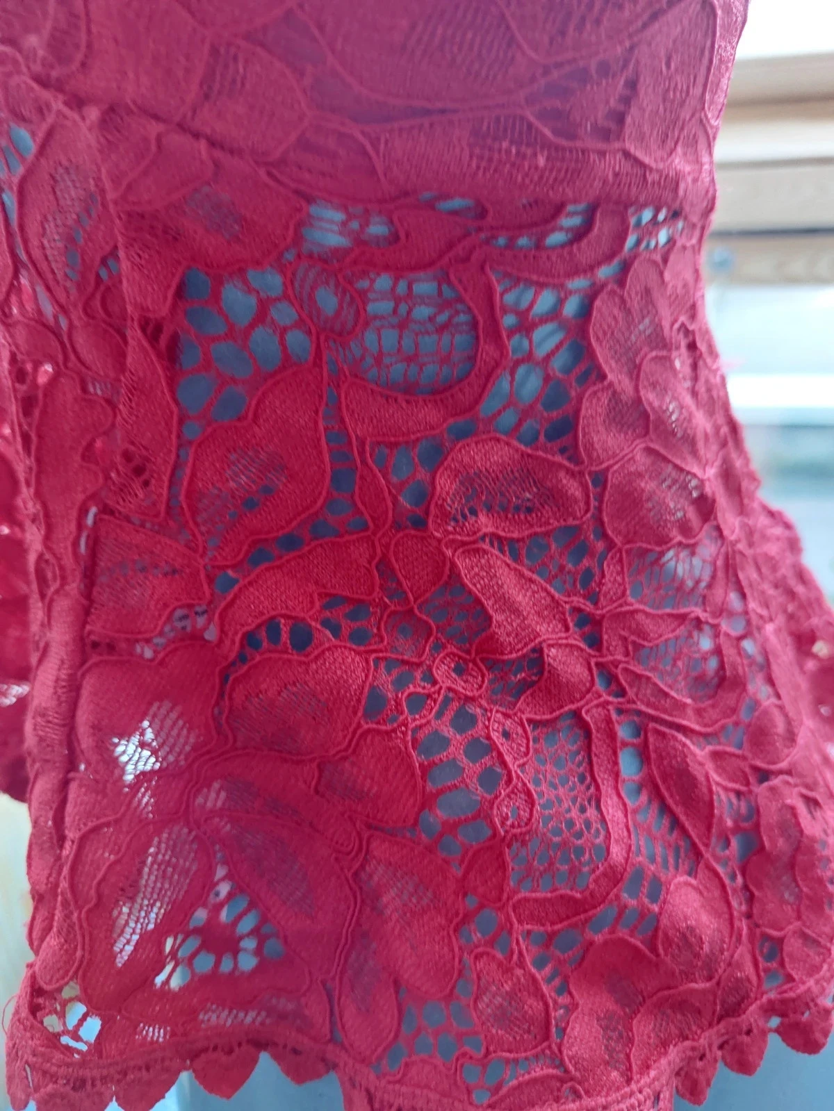 Top de renda vermelho da marca New Look tamanho 34 – photo 6